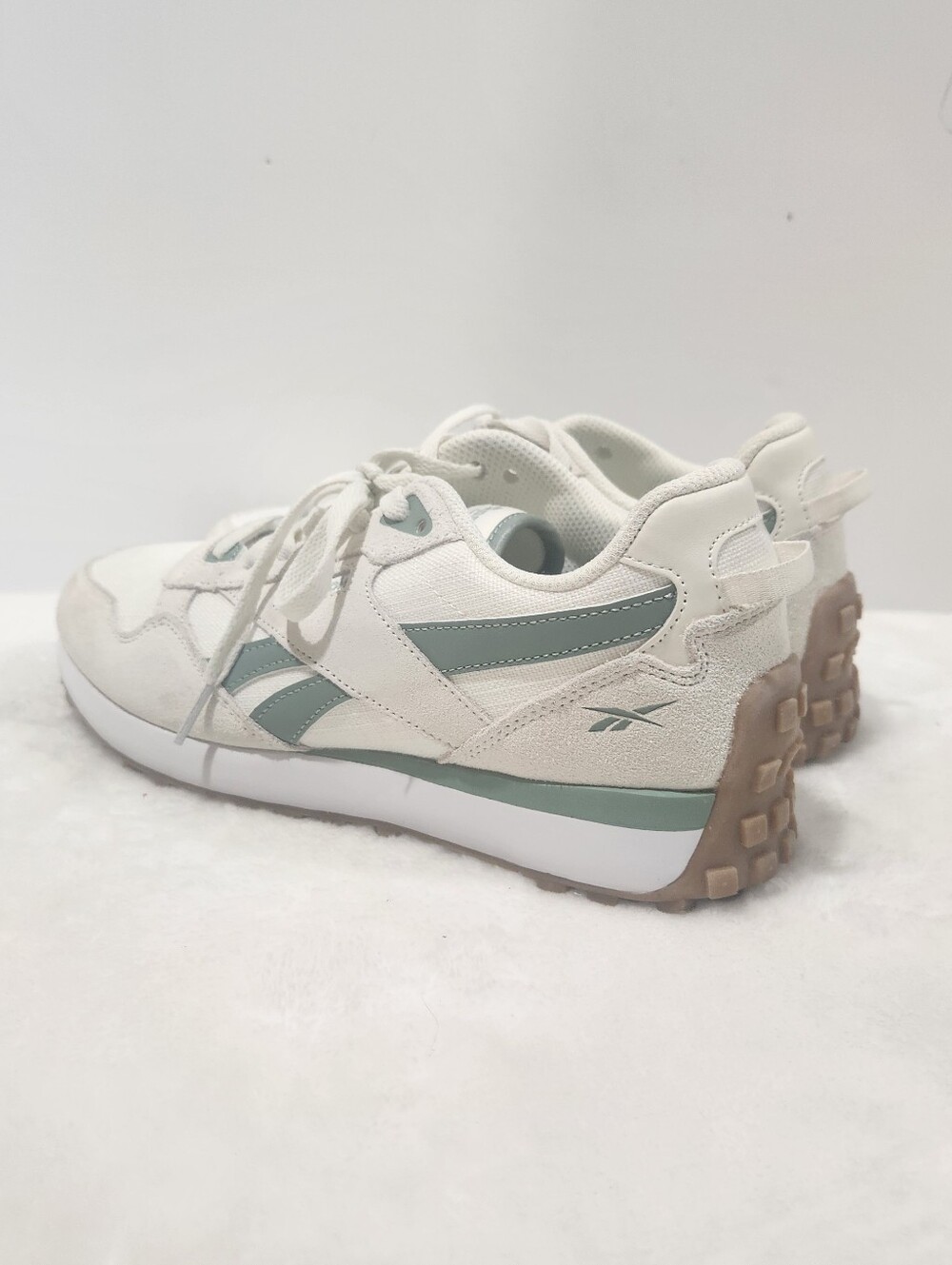 Reebok Drive Leather Suede Ortholite Chalk Green Sneaker Shoes Womens 10 - Picture 6 of 13